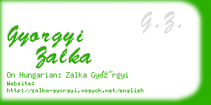 gyorgyi zalka business card